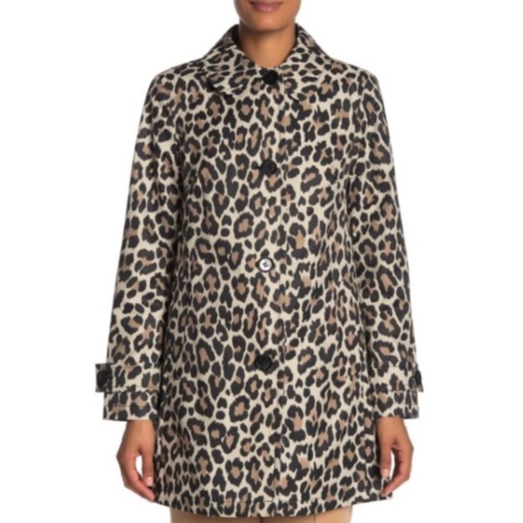 kate spade brushed leopard coat